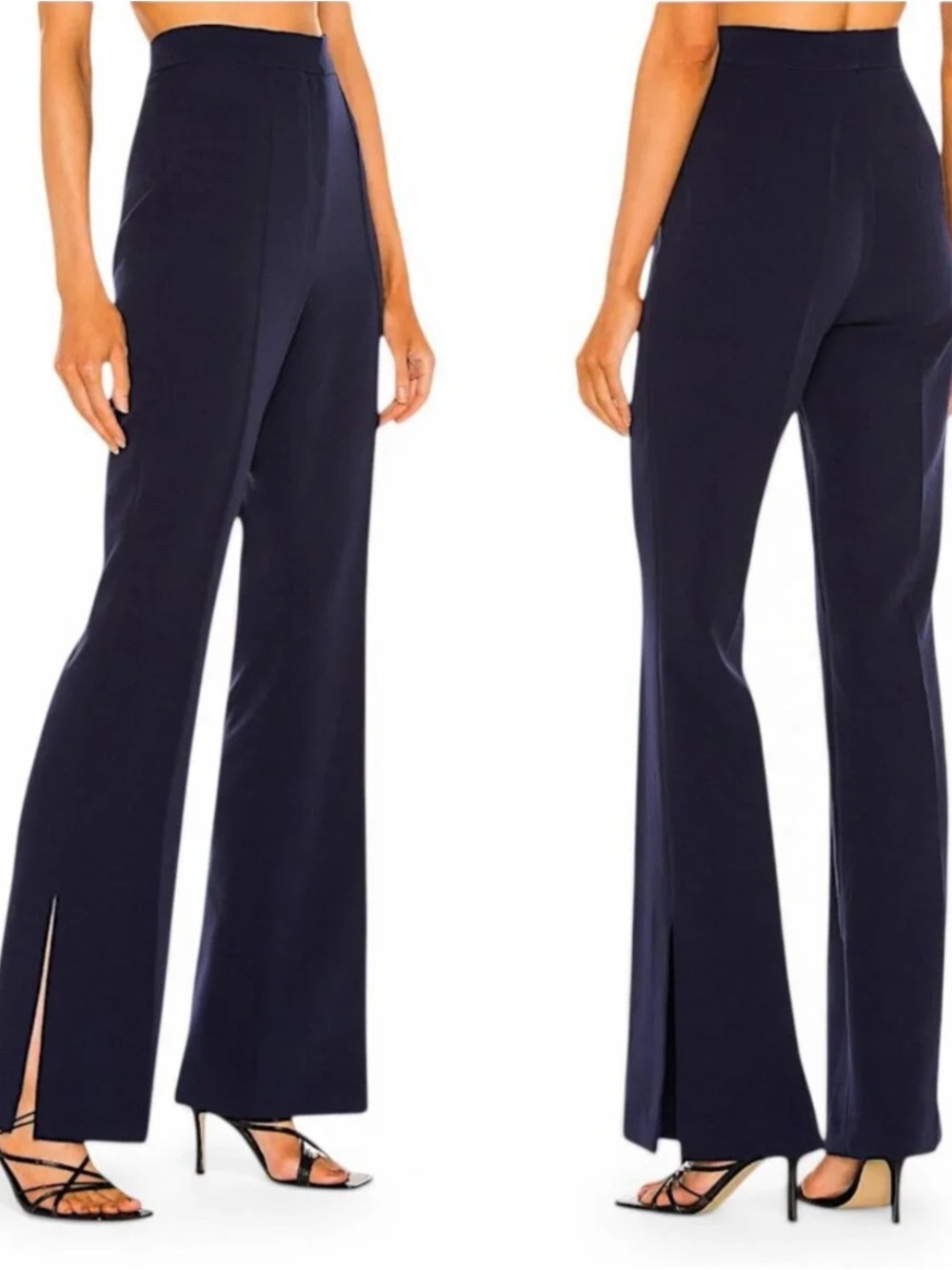 New Valentina Shah Cloe pants Split-Hem Wide-Leg